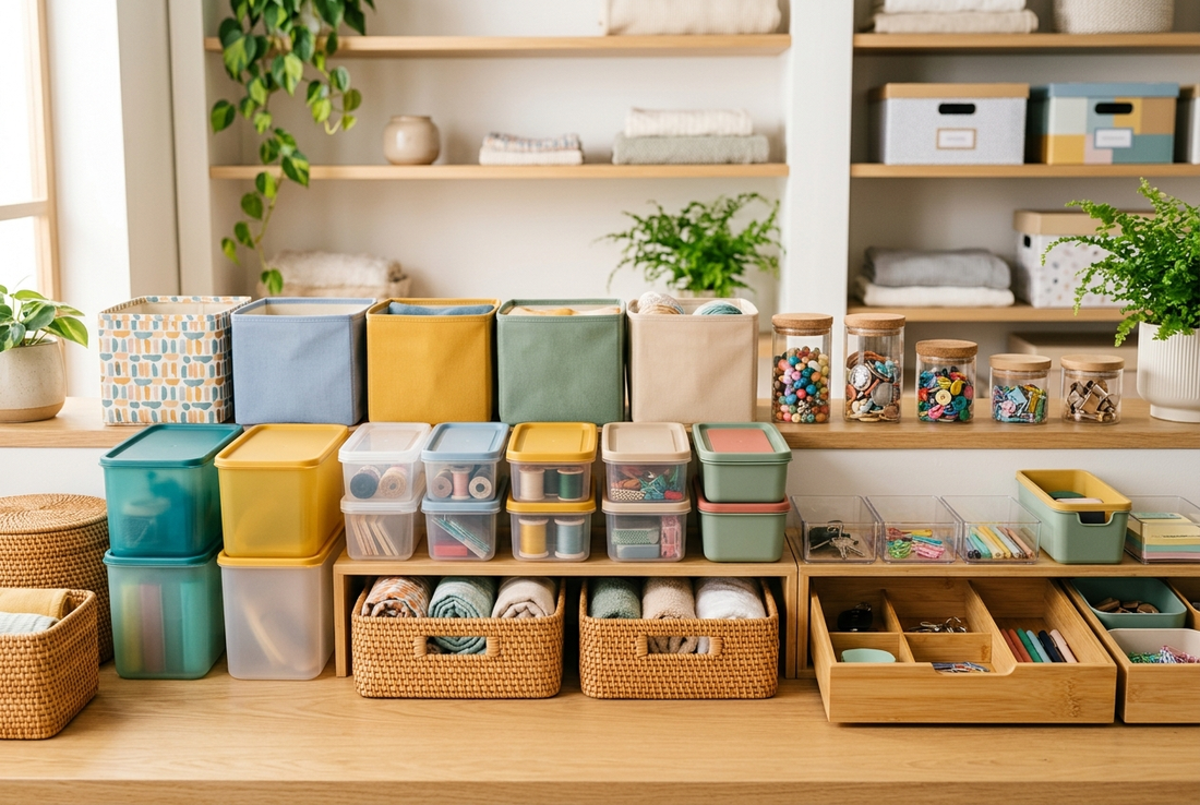 Organizadores e caixas para organizar a casa