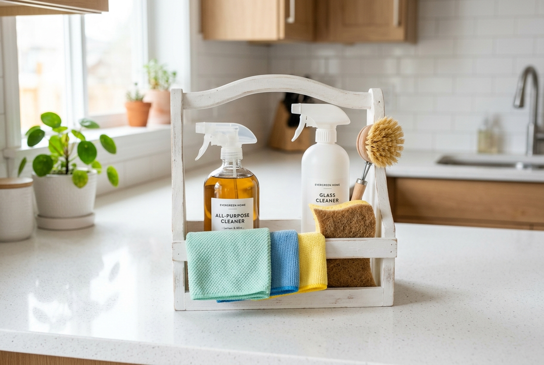 Kit de limpeza essencial para a casa